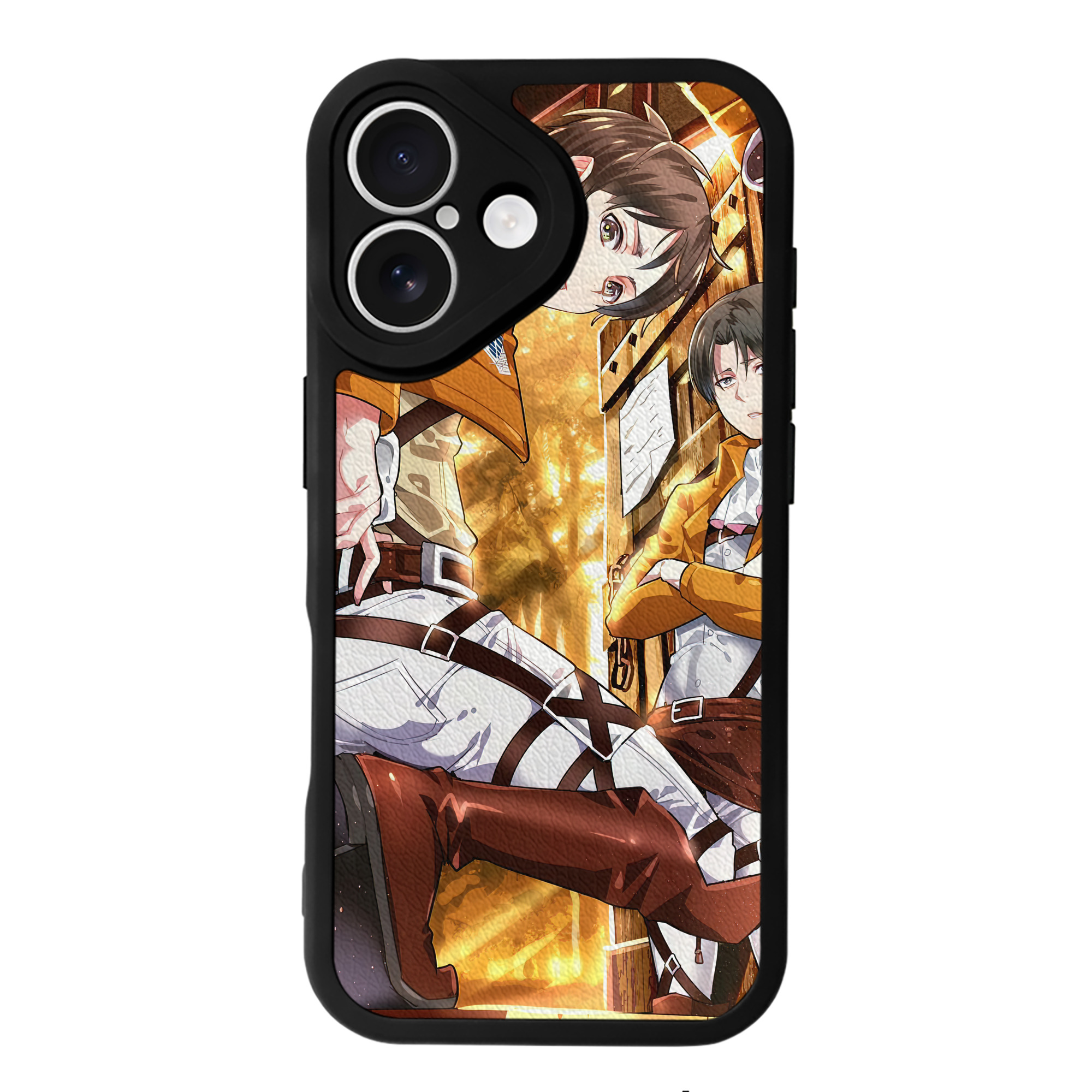 （画像用） 進撃の巨人 Attack on Titan 【iPhone 16シリーズ対応】シリコンスマホケース（レザー調） 材質：シリコン